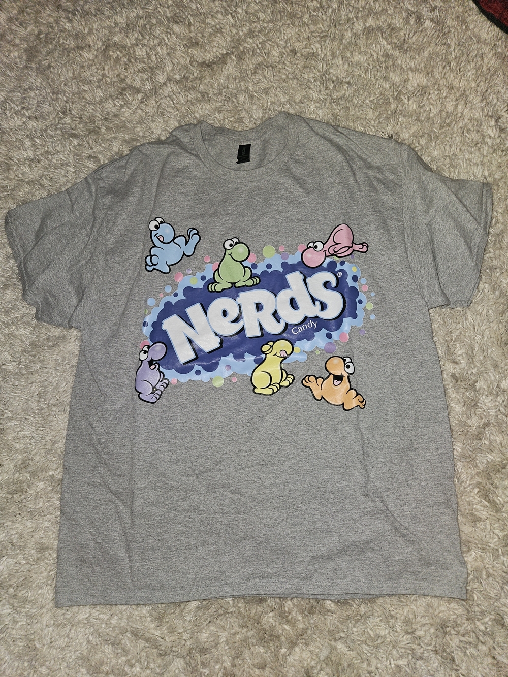 Graphic Tee for Men - Grey with Multicolor Print